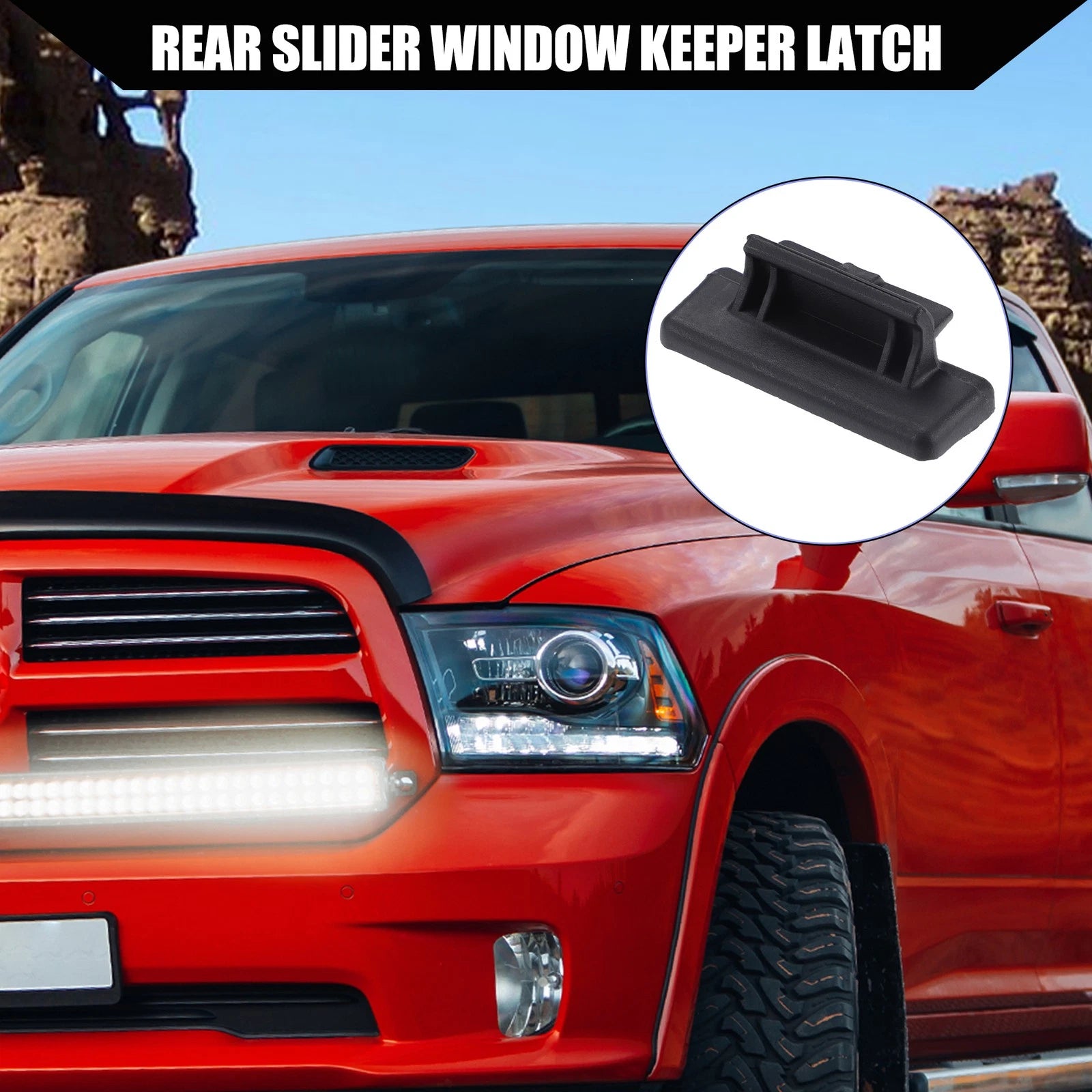 Rear Sliding Window Keeper Latch Replacement for Dodge Ram 1500 2500 (2009–2018)