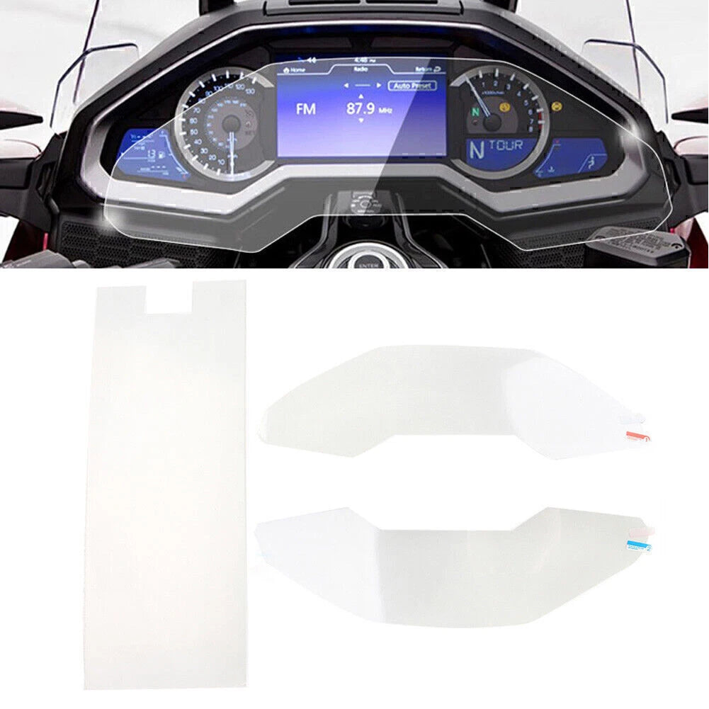 2X Clear Speedometer Dashboard Screen Protector Film for Honda GL1800 (2018–2022)