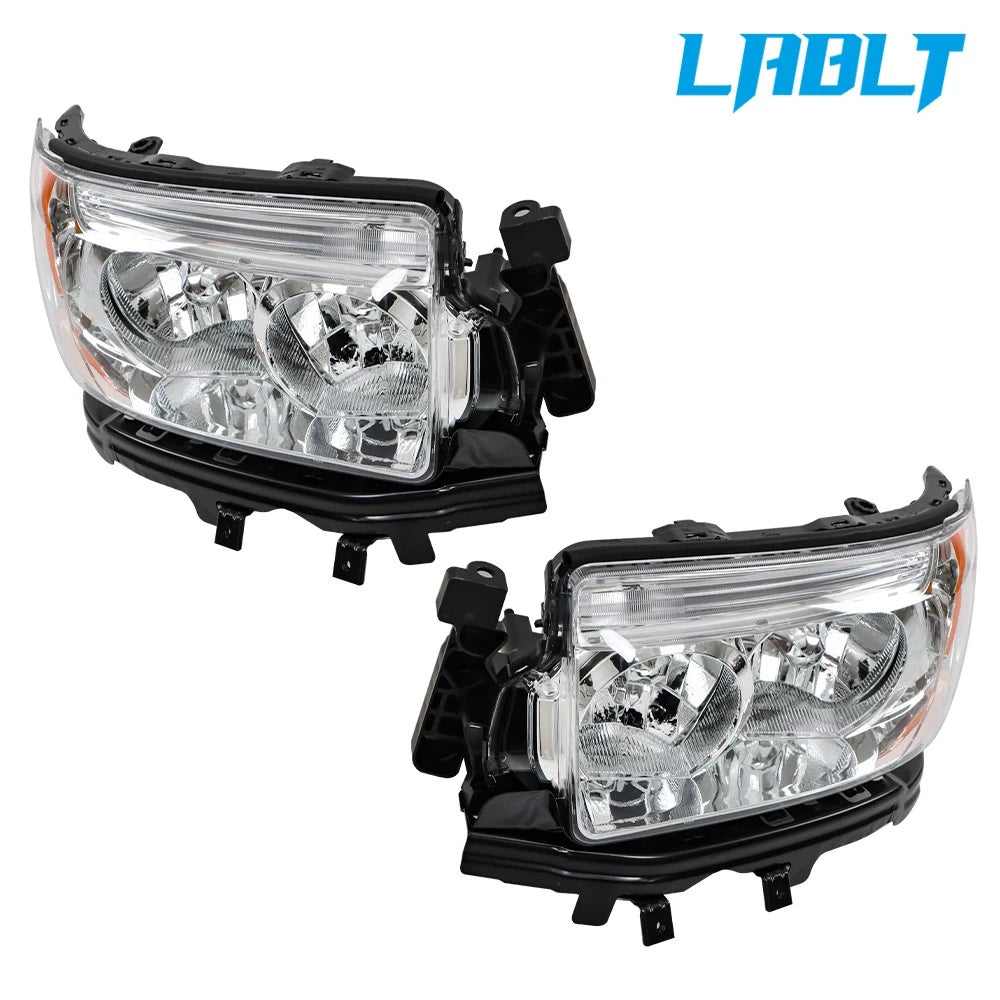 Set of 2 Halogen Chrome Headlights for Subaru Forester (2006–2008)