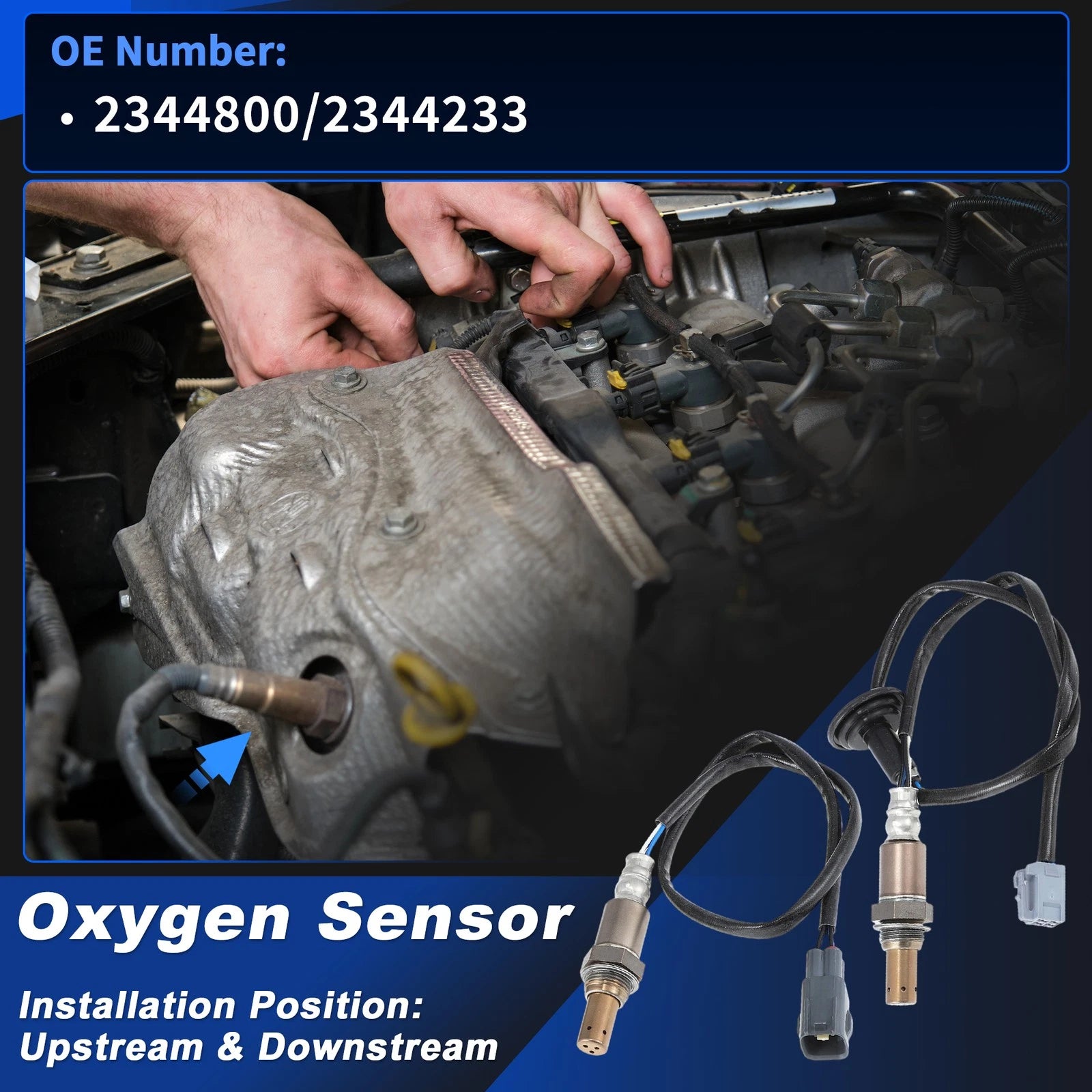 2X Upstream & Downstream Oxygen Sensor for Toyota Corolla CE Sedan (2003–2004)