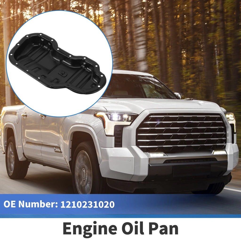 Engine Oil Pan Replacement for Toyota Tundra 2005–2006 Steel Black