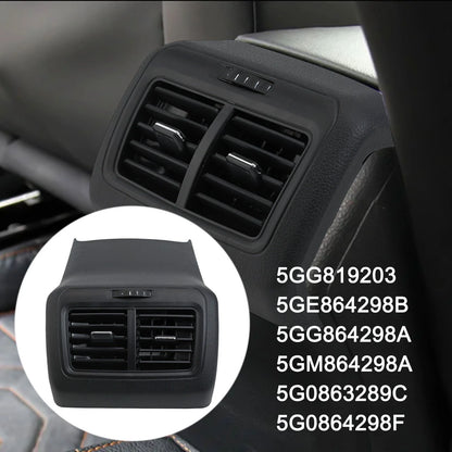 Black Rear Air Vent for Golf MK7.5 (2013–2020) Center Armrest AC Outlet