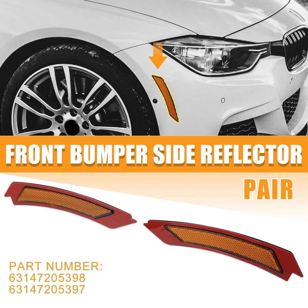 Bumper Reflector Yellow Replacement for BMW 3 Series E90 E91 LCI (2009–2011)