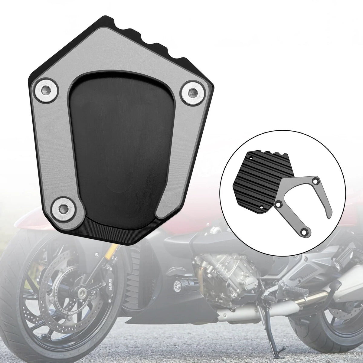 Kickstand Enlarger Plate Pad for BMW K1600 (2016–2022) T9