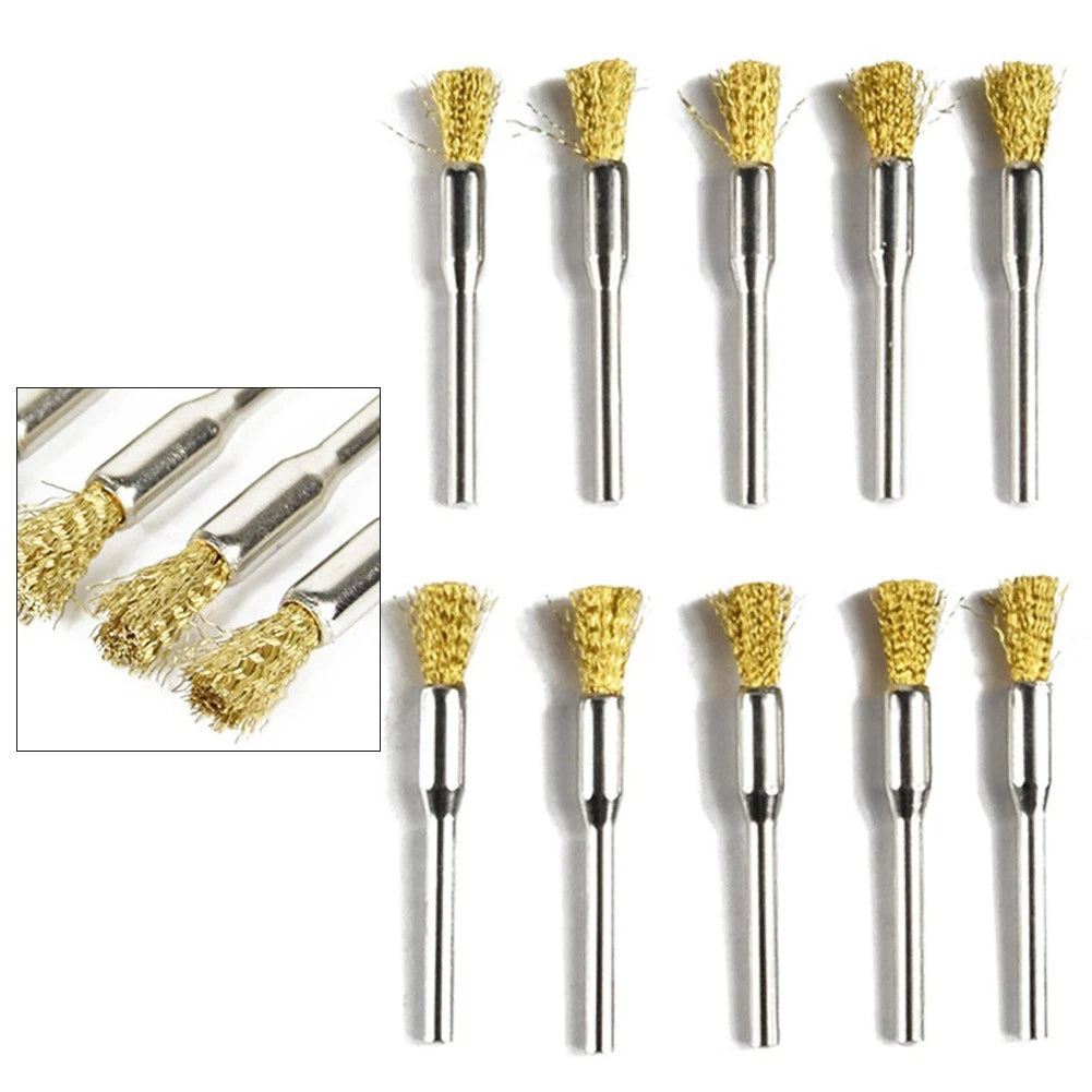 10 Pack Copper Wire Brushes for Rust Dust Removal Polishing Wheels