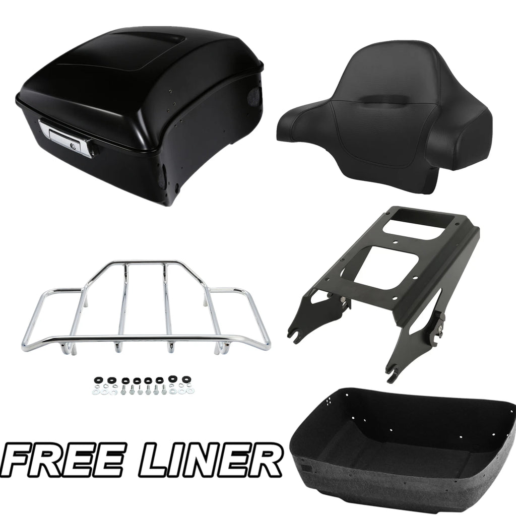 Matt Black Trunk Pad Mount Rack for Harley Electra Glide (2009–2013)