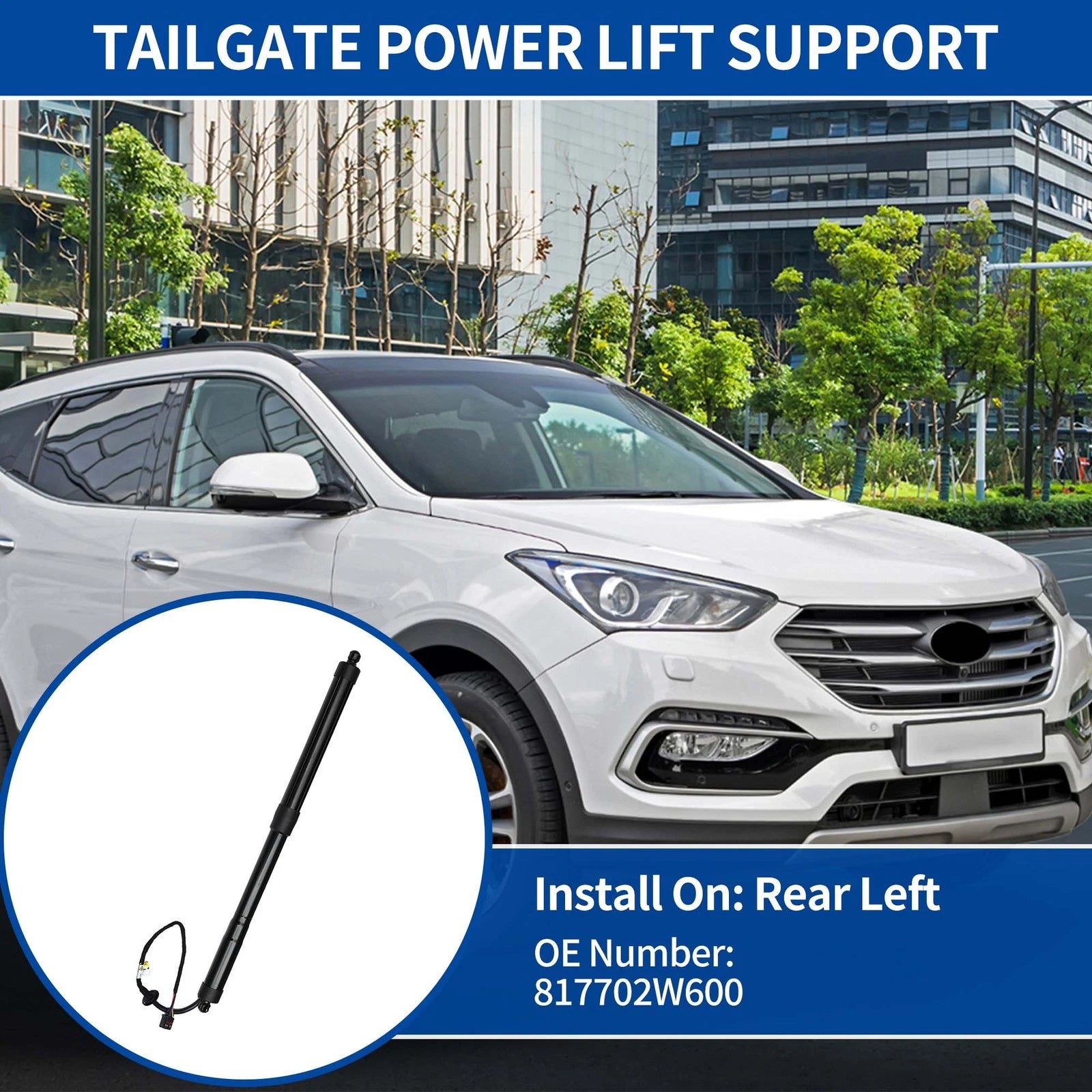 Rear LH Tailgate Power Lift Support Replacement for Hyundai Santa Fe 2015-2018