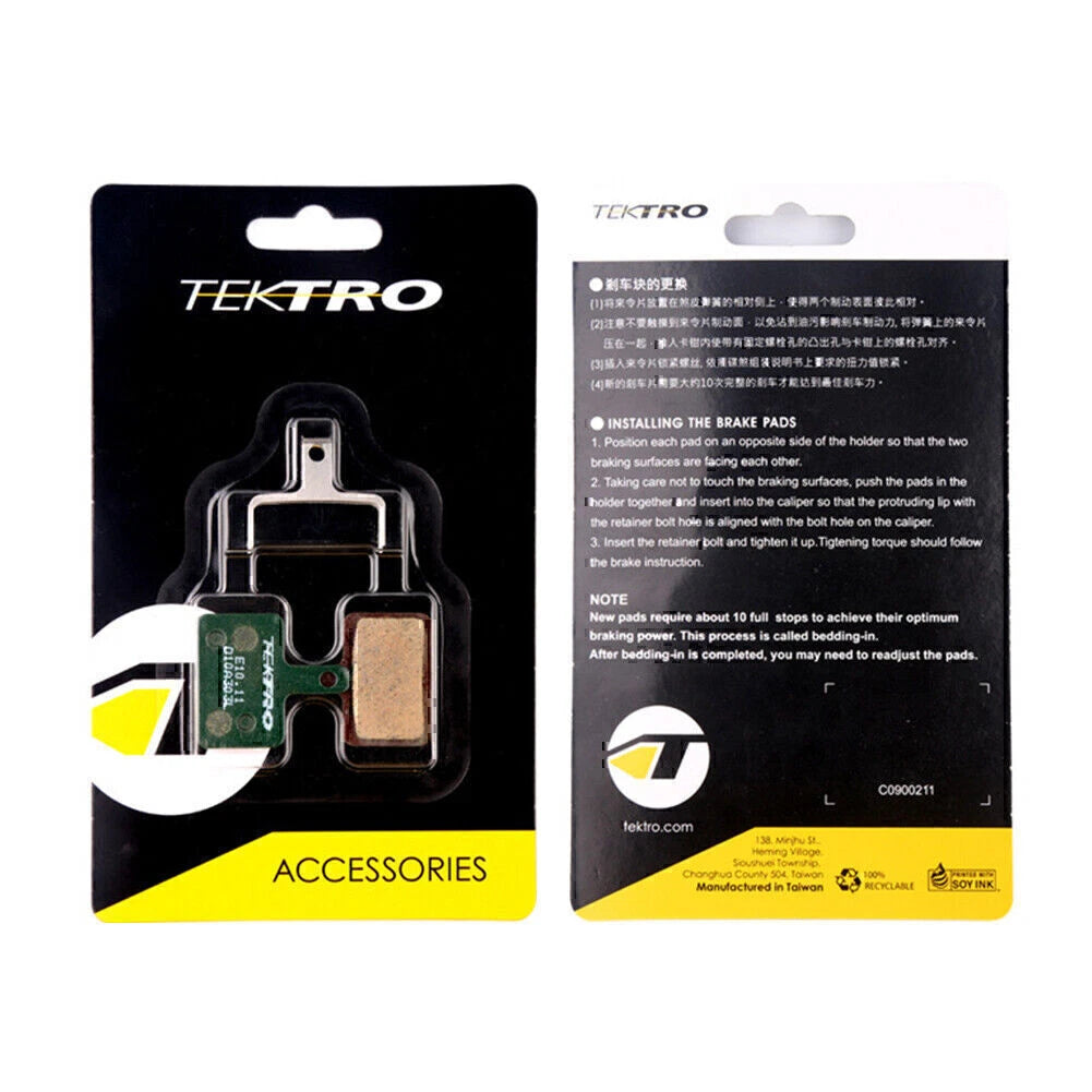 2 Pair Tektro E10.11 Metal Ceramic Brake Pads with Return Spring