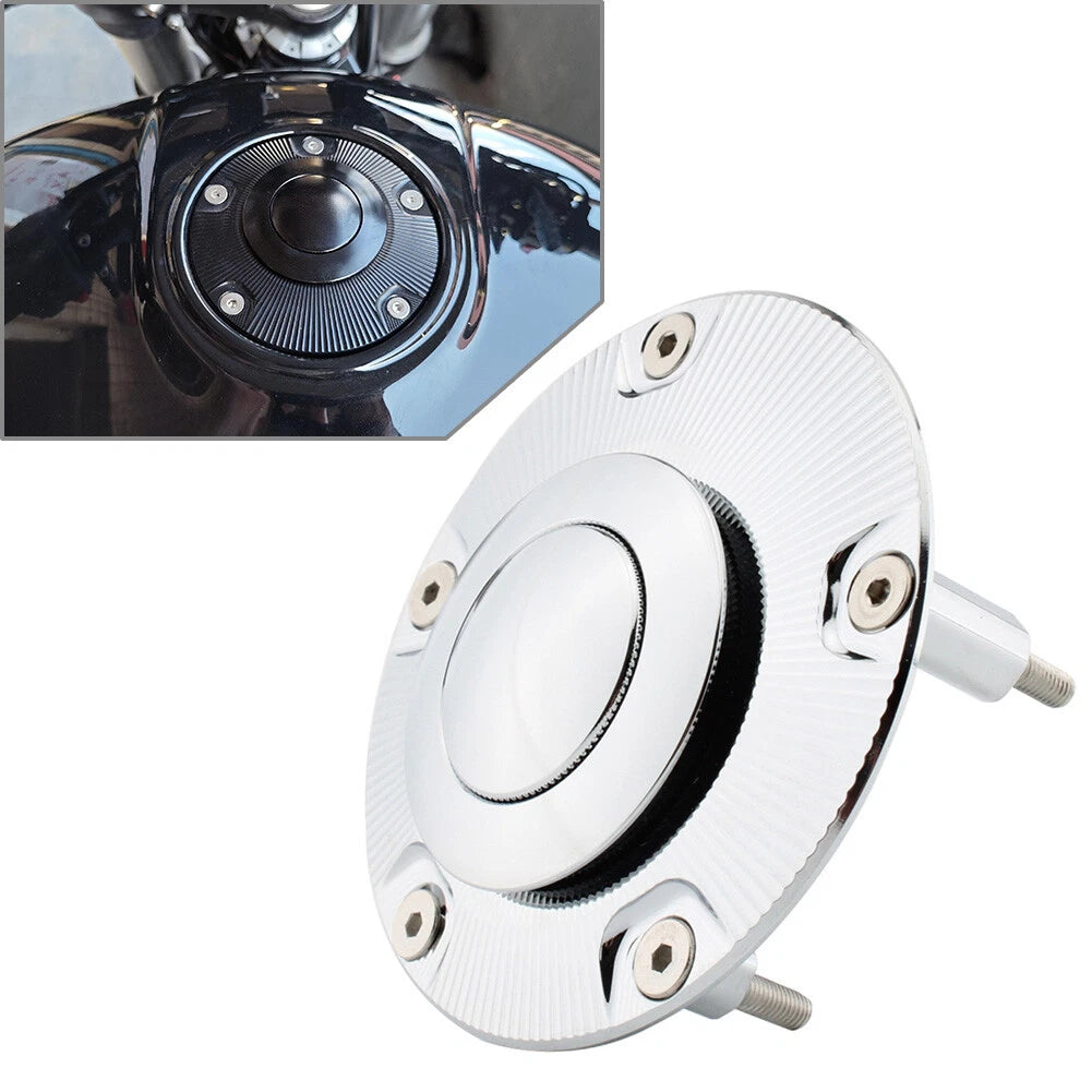Chrome Fuel Gas Tank Cap Cover for Harley X350