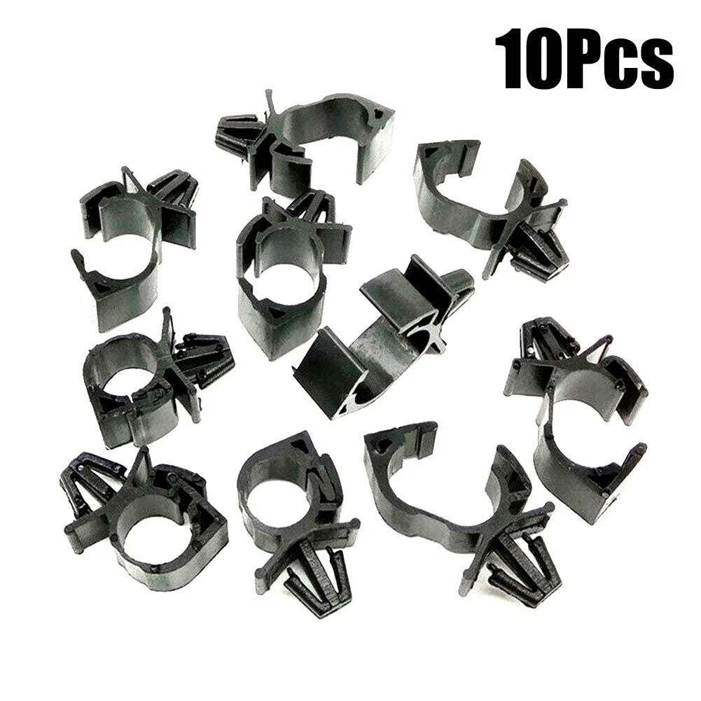 Set of 10 Wire Harness Fastener Lock Clips for Universal Use