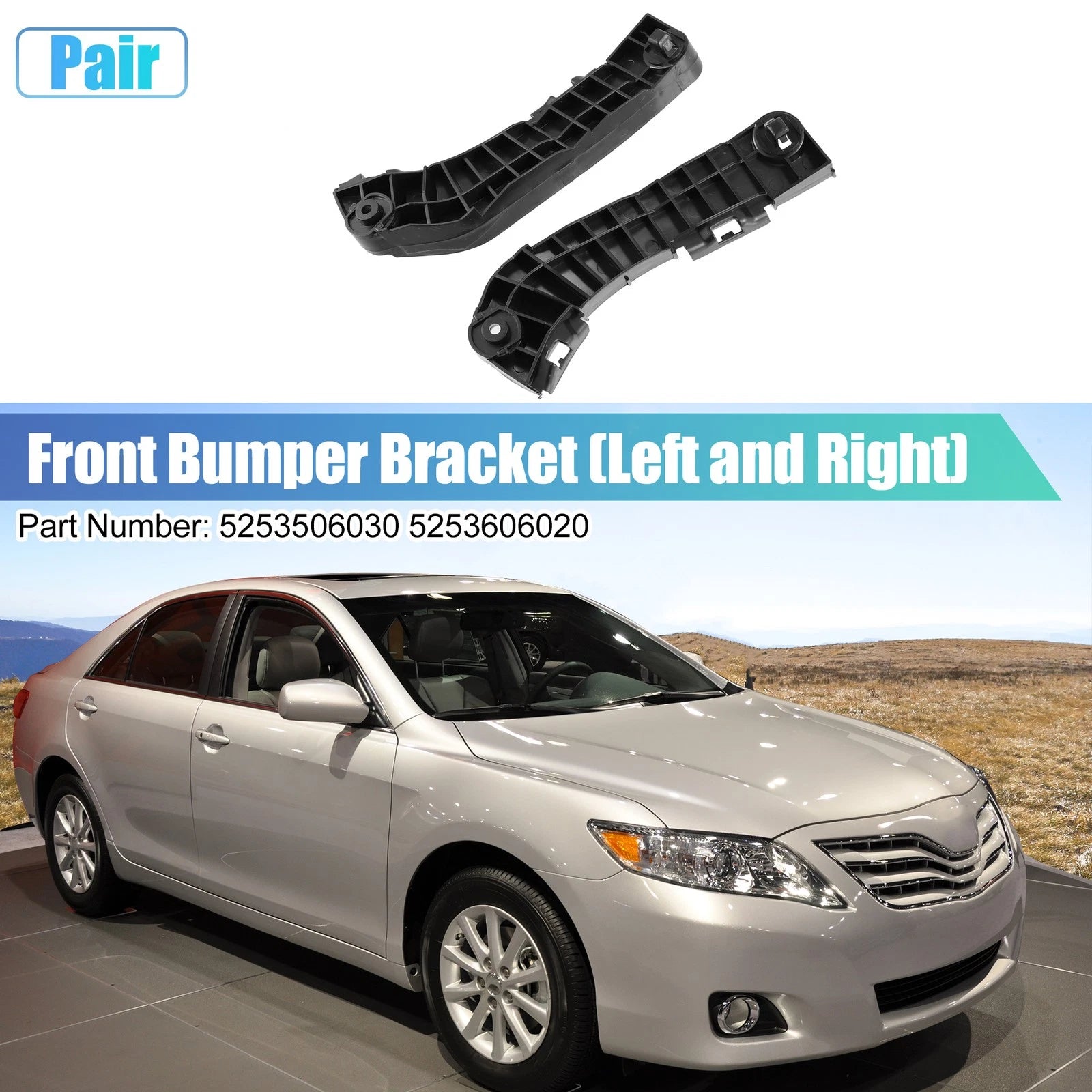 Front Bumper Mounting Bracket Pair Replacement for Toyota Camry (2007–2011)