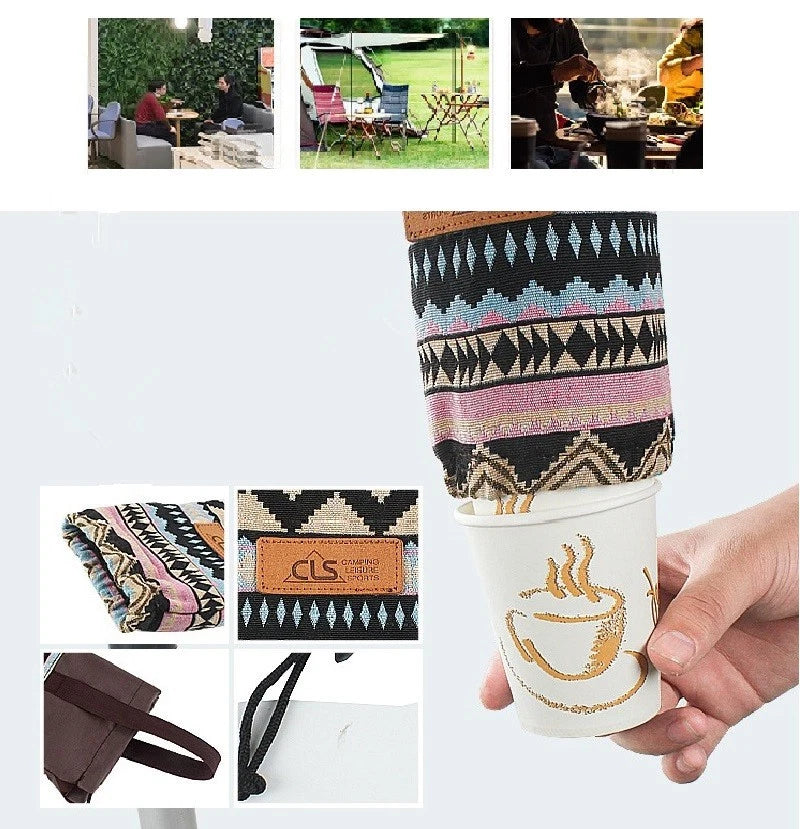Disposable Paper Cup Storage Bag Waterproof Camping Organizer Holder
