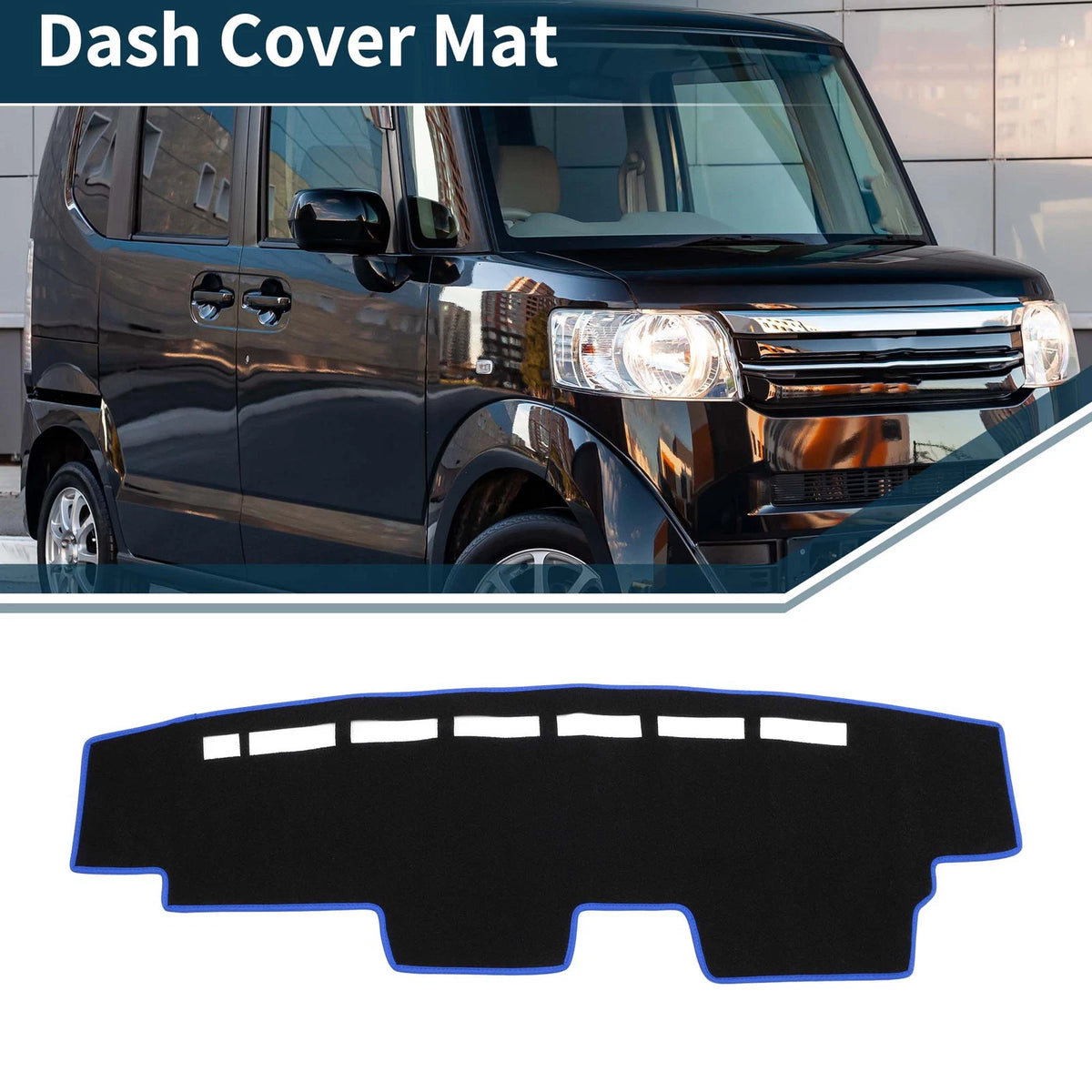 Dashboard Cover Mat for Honda N-VAN JJ1 JJ2 (2018–2023) Sun Protector Black Blue