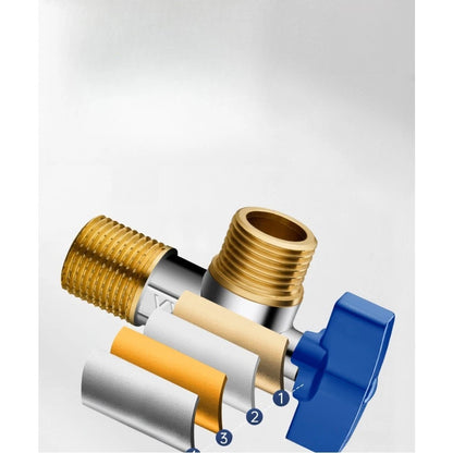 Brass Angle Valve 0.5 Inch for Bathroom Heater Plumbing
