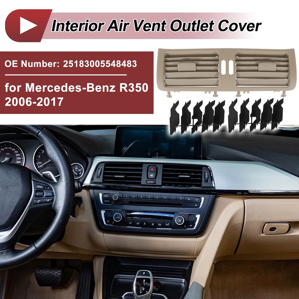 Front Center Console Air Outlet Vent Grille Replacement for Mercedes-Benz (2000–2006)