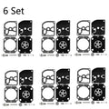 Set of 6 Carburetor Repair Kits for ZAMA RB-155 RB-164 STIHL BG66 BG86