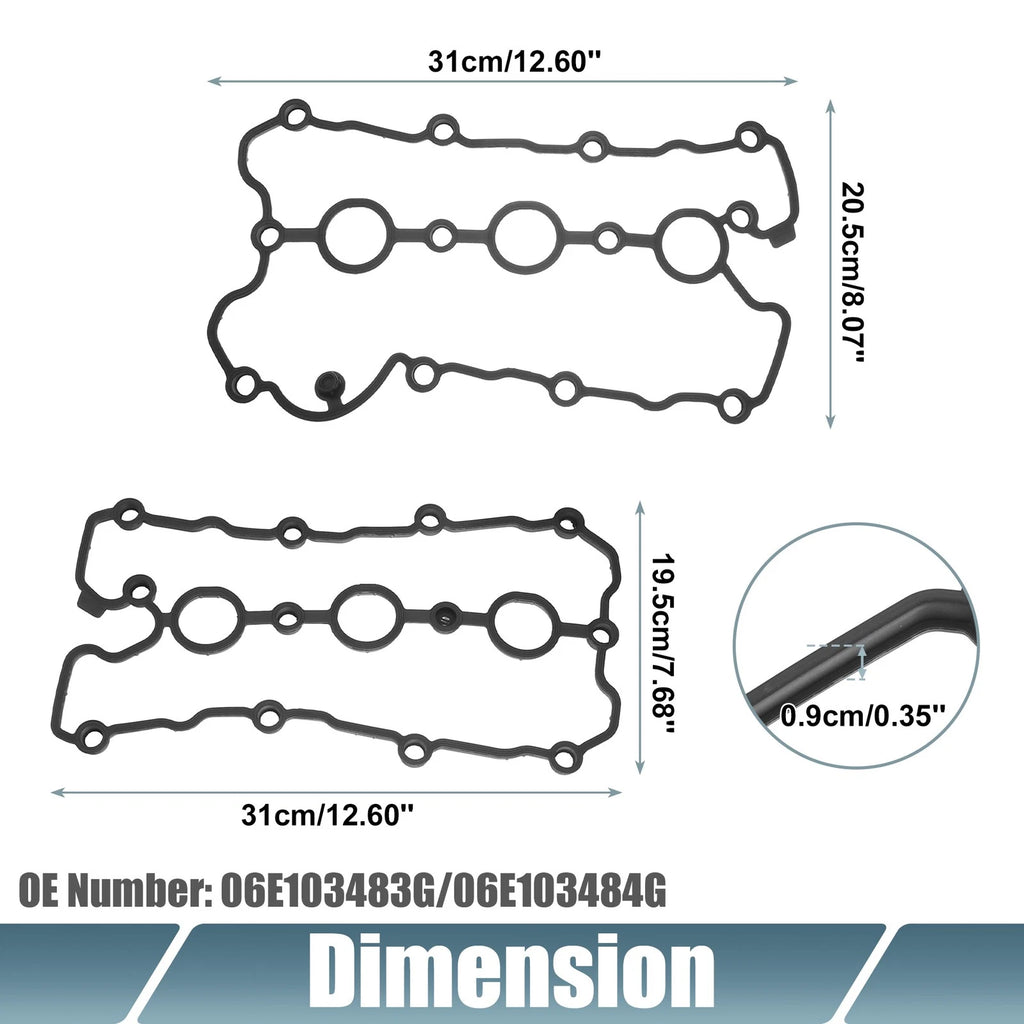 Engine Valve Cover Gasket Set for Audi A6 Quattro (2005–2008)