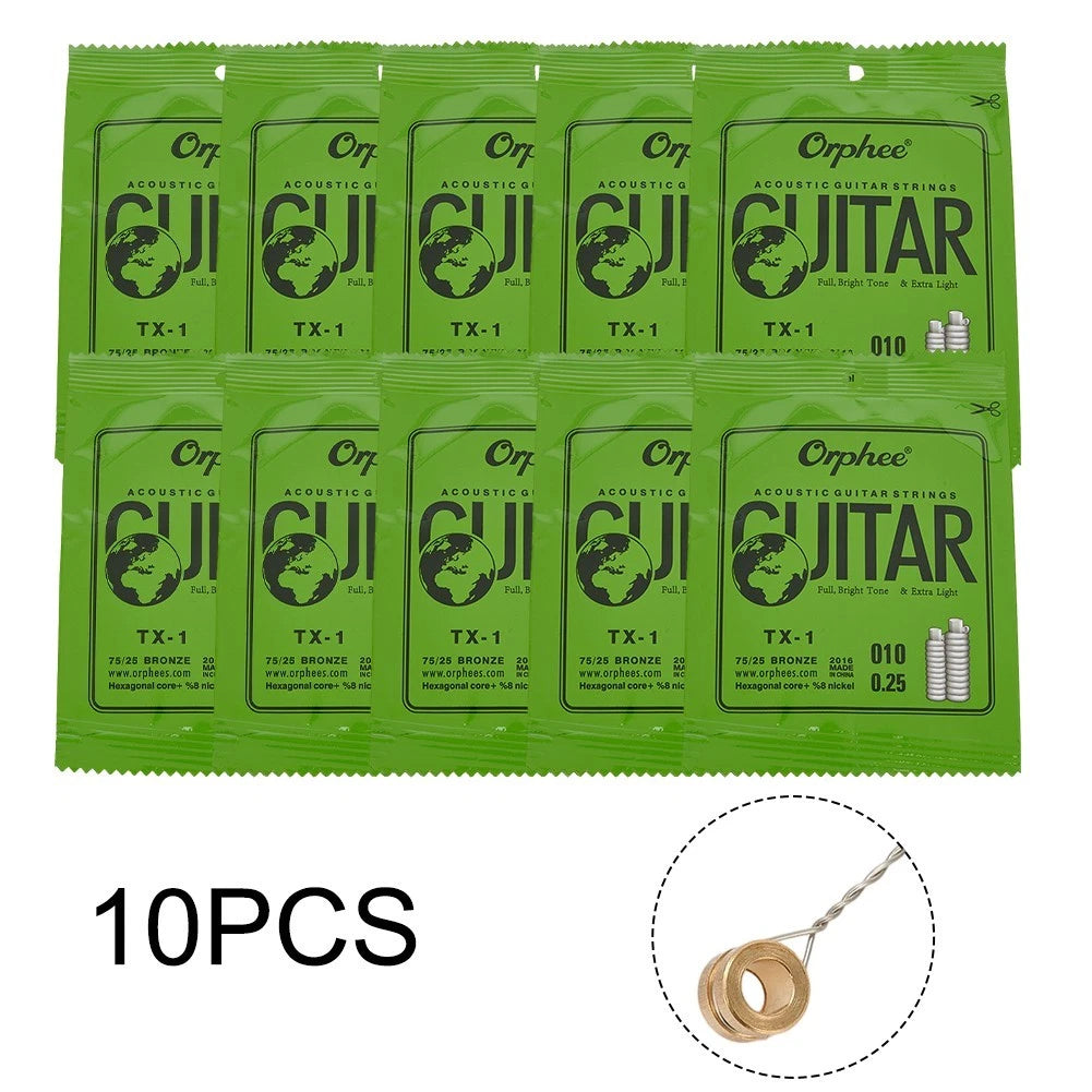 10PCS E-String (.010) Replacement for Acoustic Guitar (1st String)
