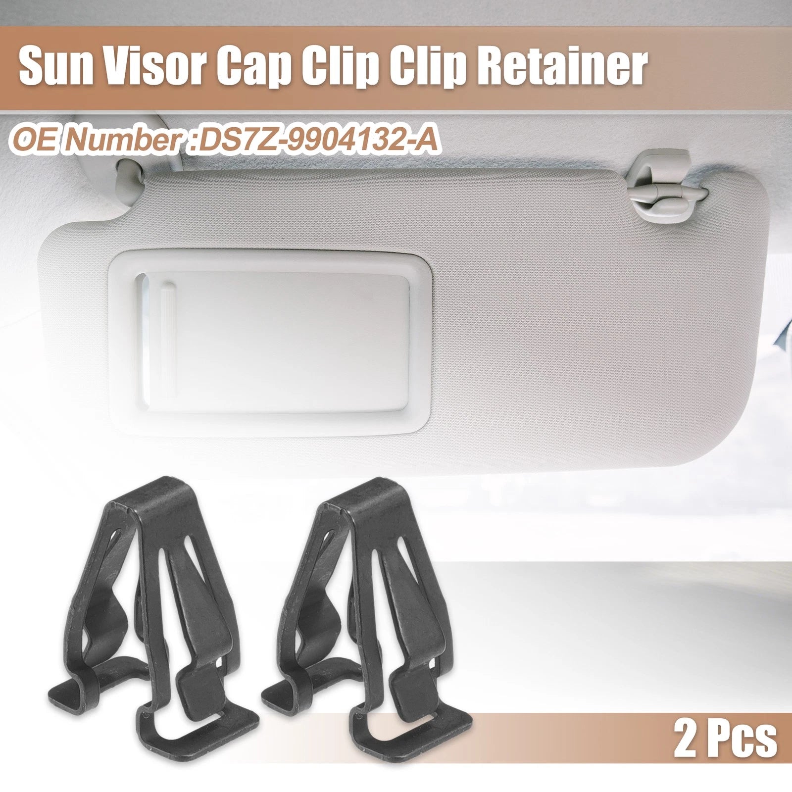 Sun Visor Clip Retainer Set for Ford Edge (2007–2014)