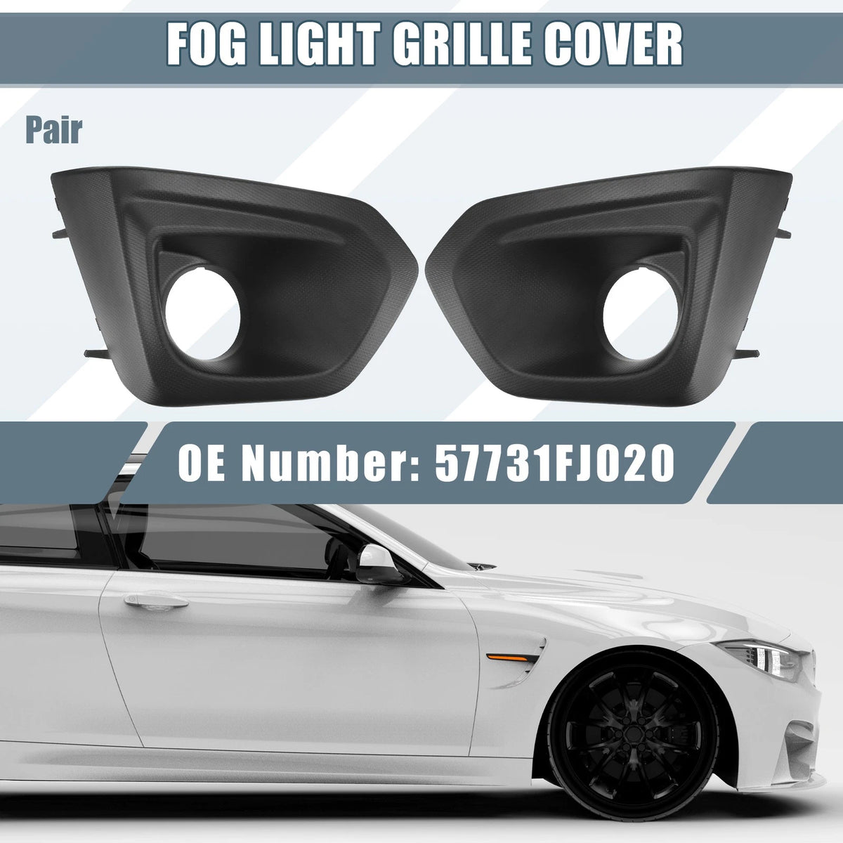 Fog Light Grille Cover Trim Pair Left Right for Subaru (2005–2017)