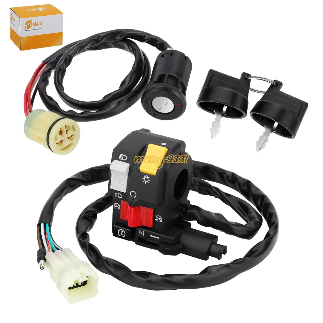 Handlebar Switch & Ignition Key Switch for Honda Foreman 450 TRX450FM/S (1998–2004)