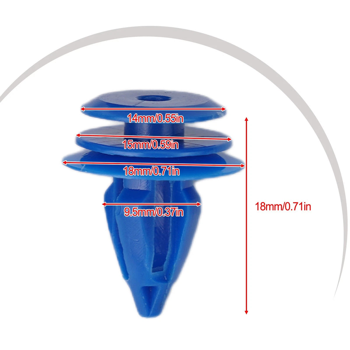 50pcs Wheel Arch Trim Clips for Rover Range Evoque Blue Nylon