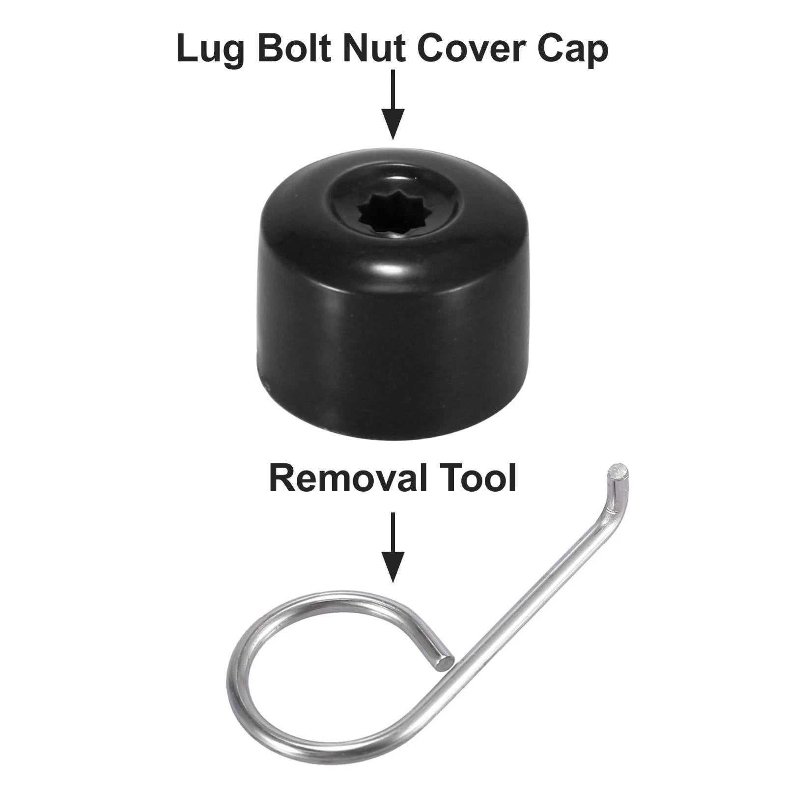 20pcs Wheel Lock Lug Nut Cap Set with Tool for VW Golf Passat Jetta (2005–2019)