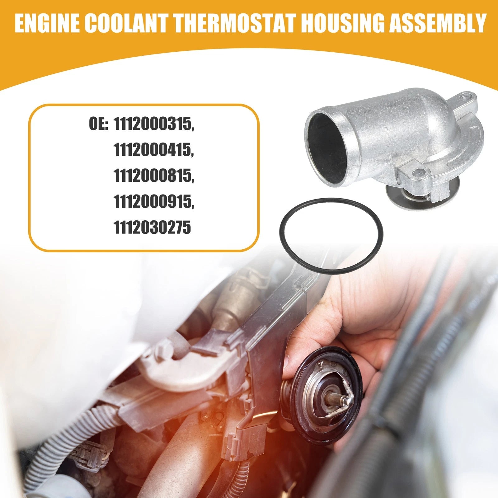 Coolant Thermostat Housing Assembly Replacement for Mercedes-Benz C230 (2000–2007)