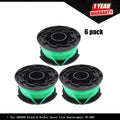 6 Pack Trimmer Spool Line for Black & Decker SF-080 Auto Feed (N/A)