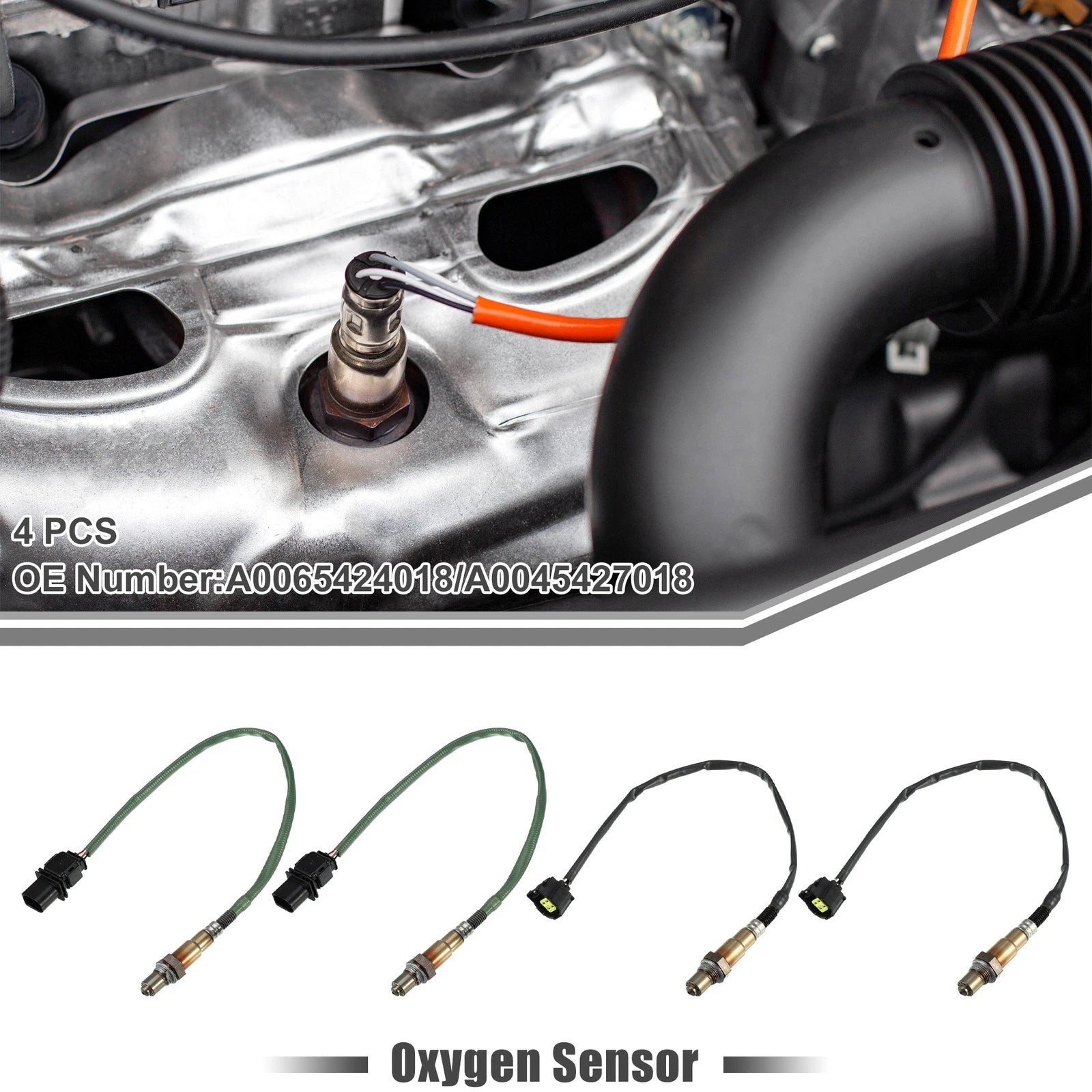 4 Pcs O2 Oxygen Sensor Upstream Downstream Replacement for Mercedes GL450 (2007–2012)