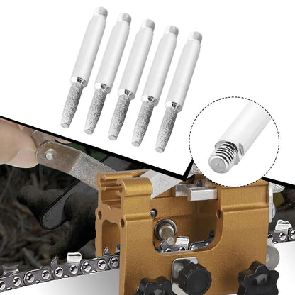 5pcs Chain Sharpening Jig Carbide Burrs Wear Resistance
