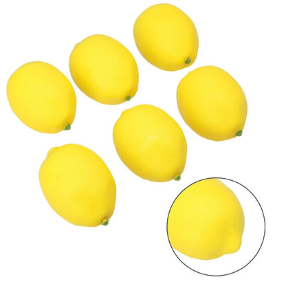 6Pcs Artificial Lemons for Home Decoration