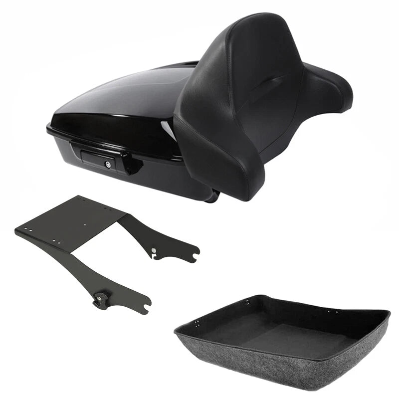 Chopped Trunk Backrest Mount Rack for Harley Touring (1997–2008)