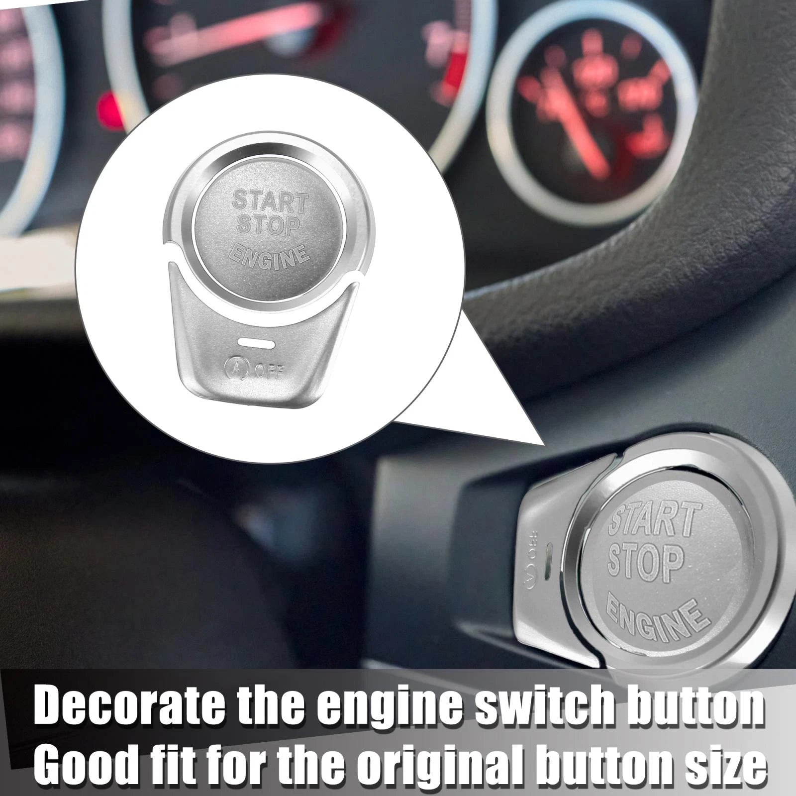 Start Stop Button Cover Kit Replacement for BMW 2 3 4 5 6 7 X1 X3 X5 (2014–2024)