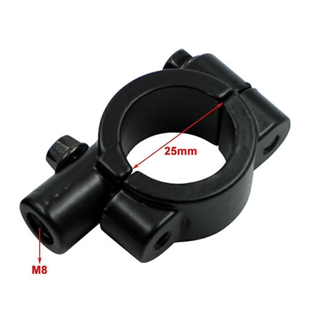 25MM M8 Rearview Handlebar Mirror Mount Holders Adapter Clamp for Motorcycle