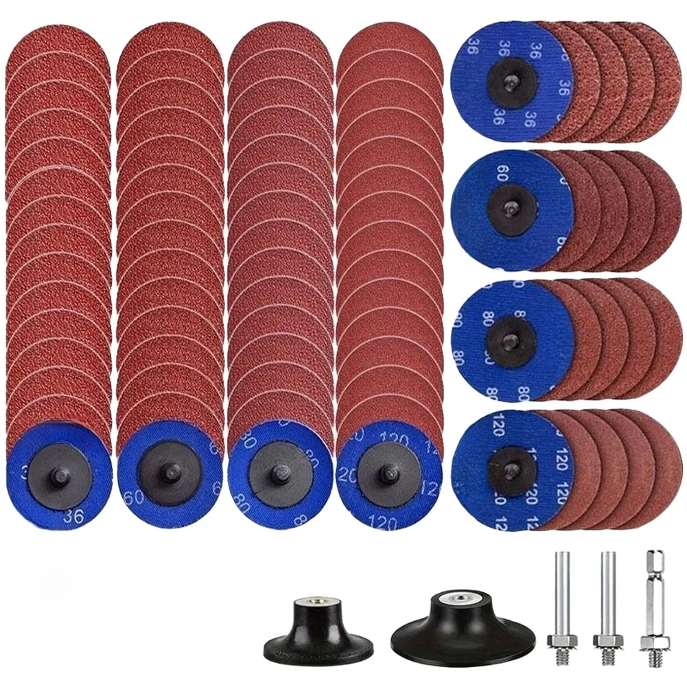 80pcs 2/3 inch Roll Lock Quick Change Discs Set for Rust Scale Removal