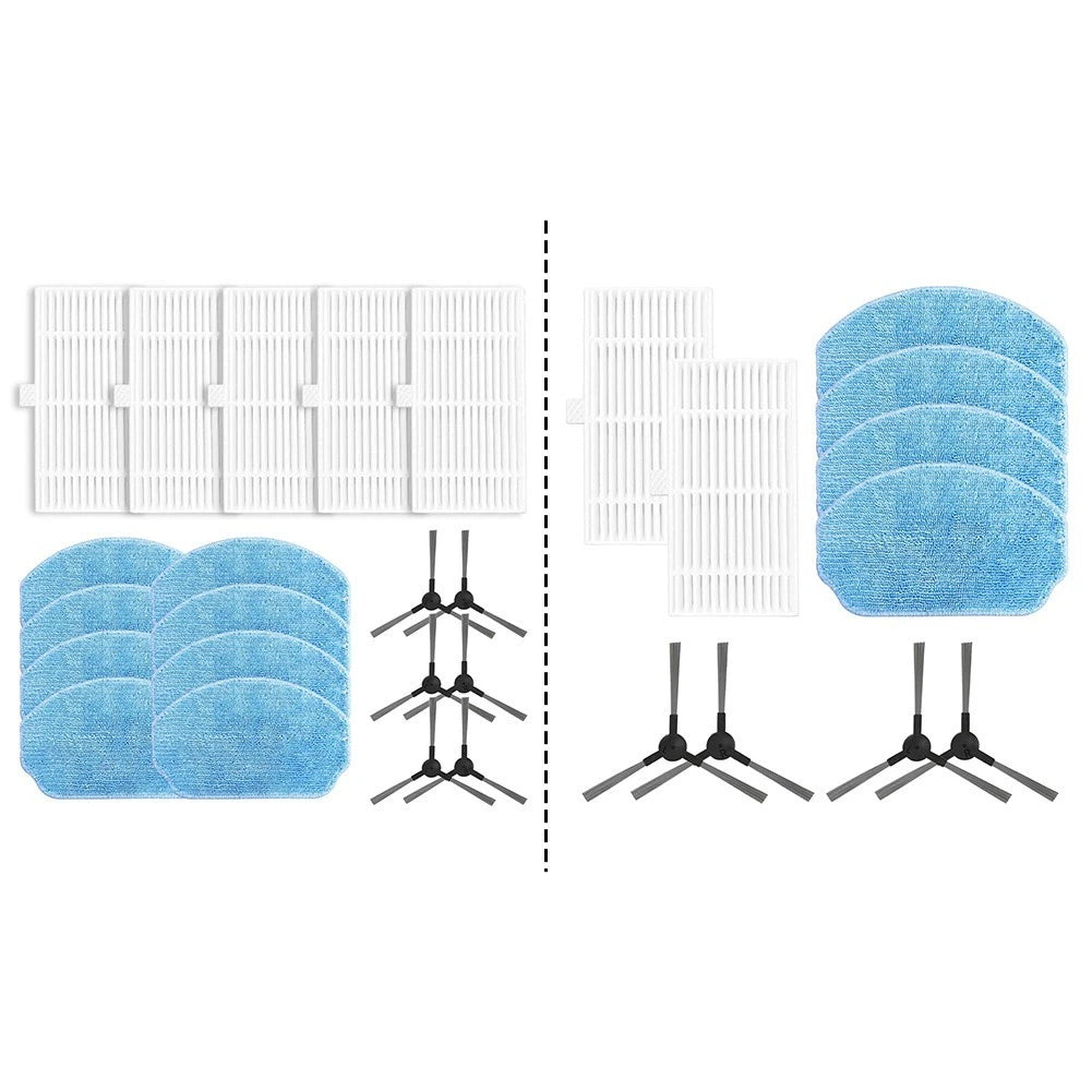 Set of 4 Side Brushes and HEPA Filters for Conga Animal X 08604