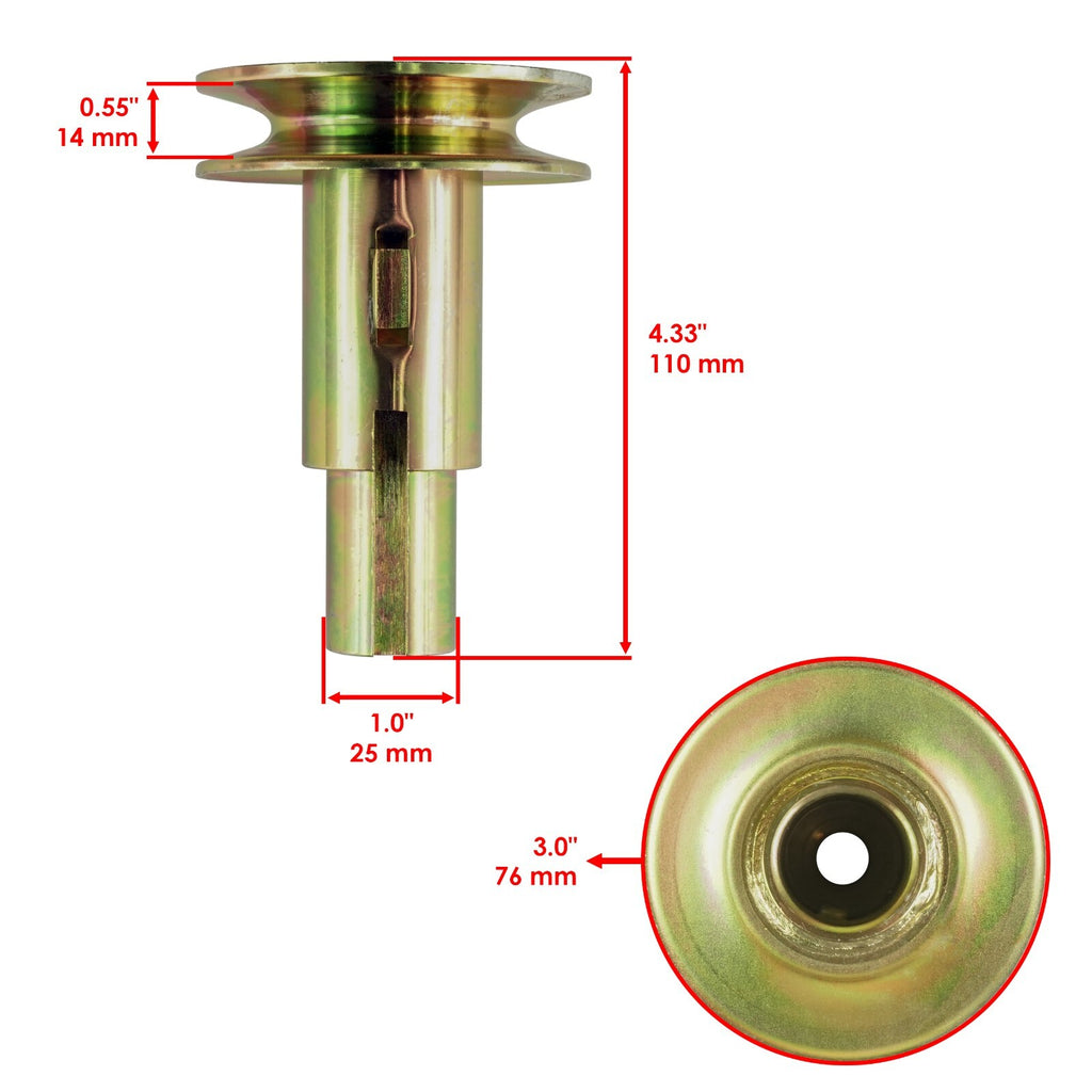 PTO Clutch Pulley Sheave Replacement for John Deere X140 X165 S240 (2015–2020)