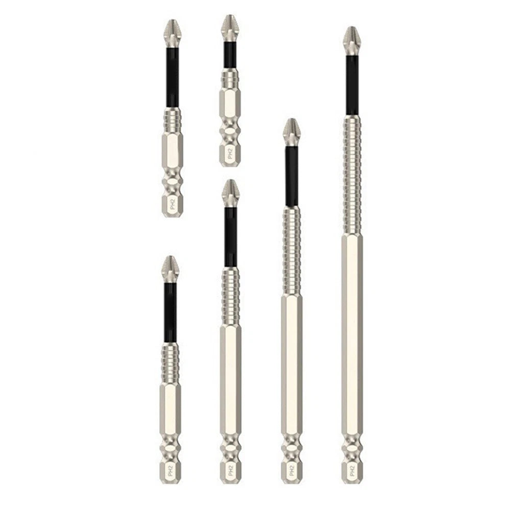 6X Magnetic Screwdriver Bit Set PH2 for Impact Drivers