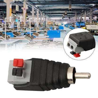 AV Cable to Connector Adapter for Speaker Wire Male Female Conversion