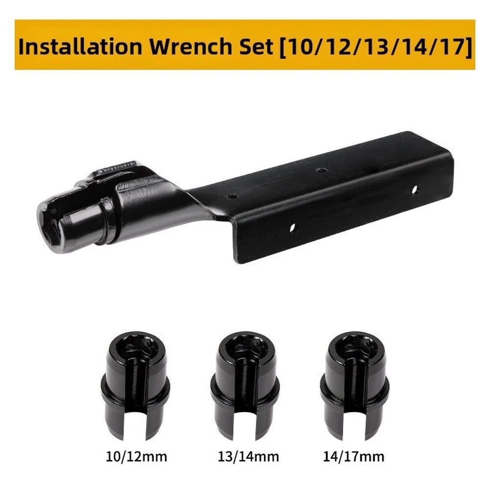Socket Wrench Set for Ceiling Mounting (10, 12, 13, 14, 17mm Sizes)