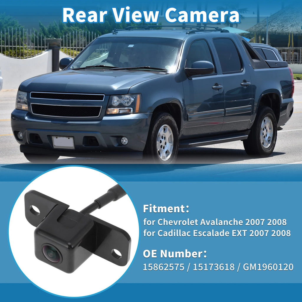 Rear View Park Assist Backup Camera Replacement for Chevrolet Avalanche (2007–2008)