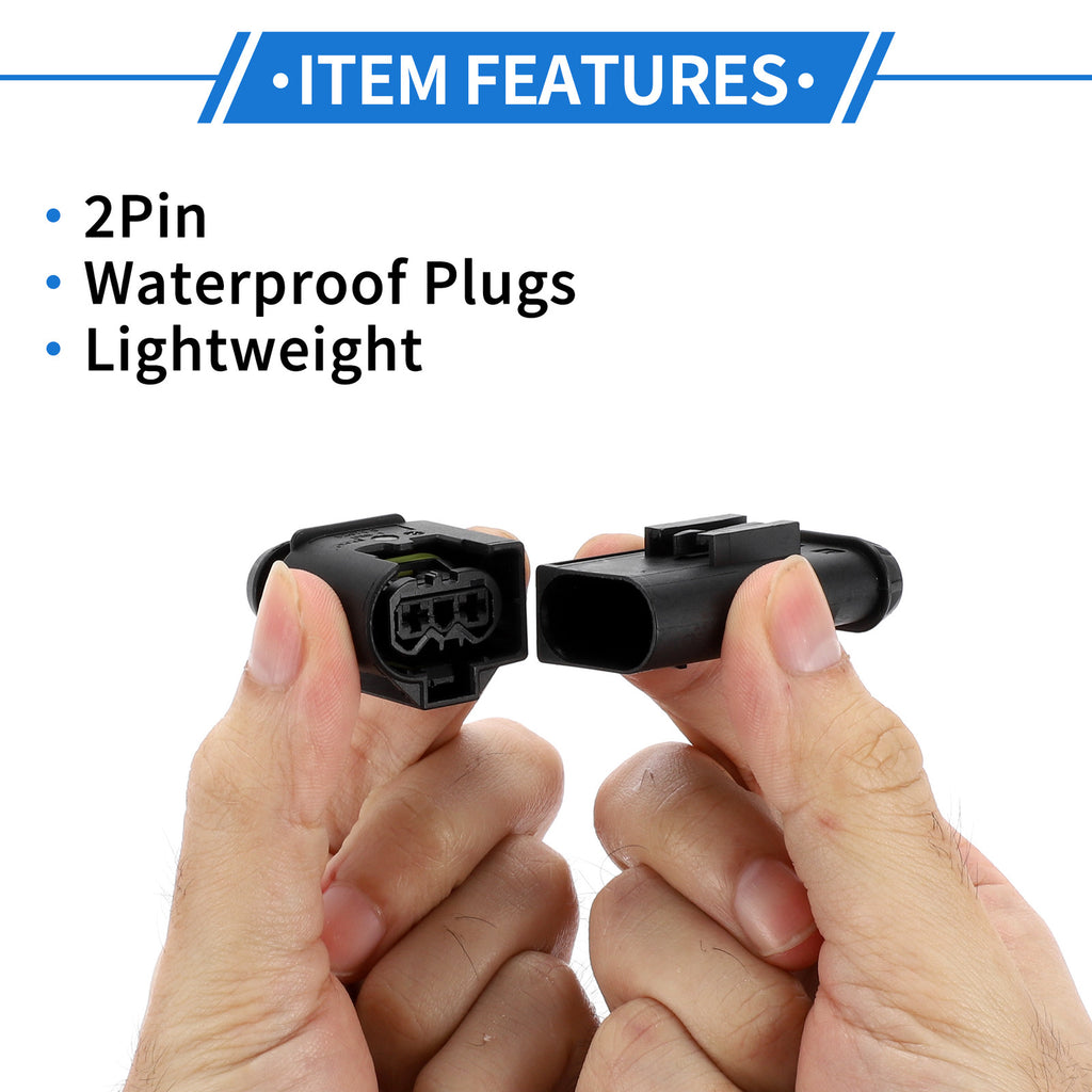 2 Pin Air Pump Connector Plug Set for Mercedes-Benz (1990–2024)