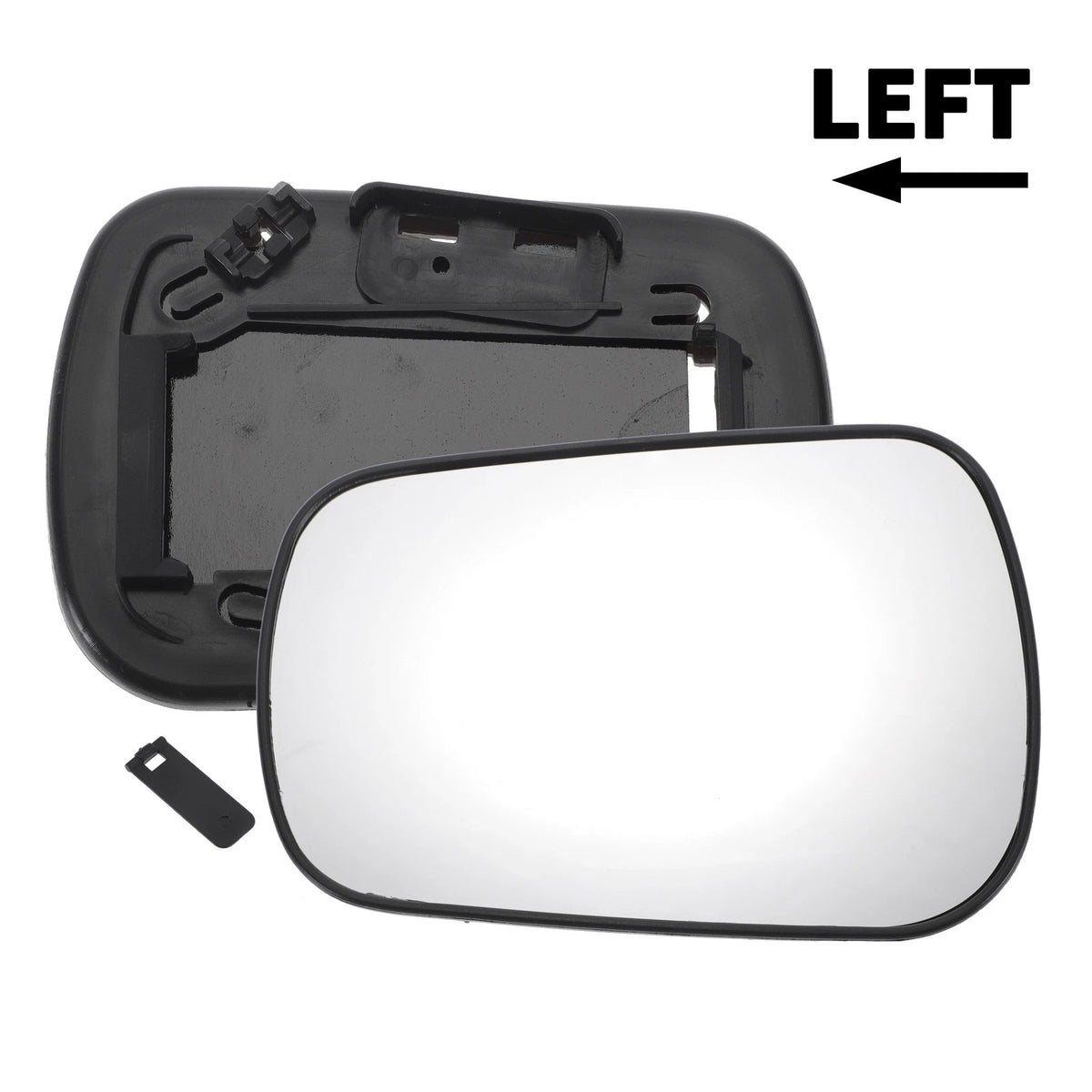 Left Side White Mirror Glass for Ford Fiesta (2002–2005)