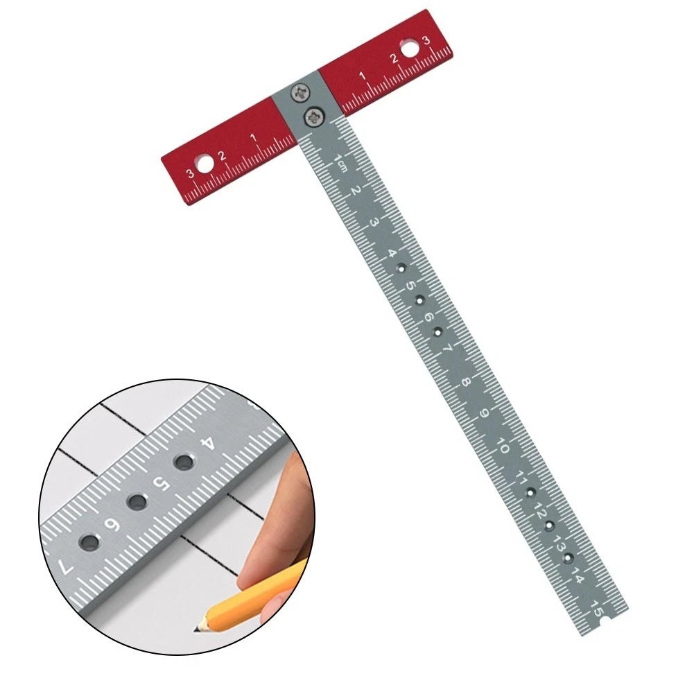 Aluminum Ruler Measurement Tool for Accurate Layout (Compact Design)