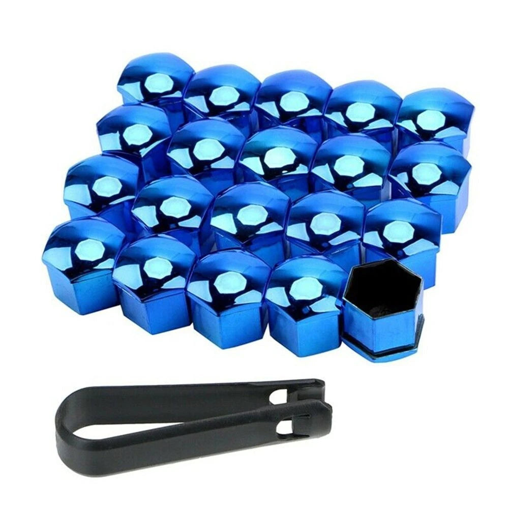 20x 21mm Wheel Nut Caps for Rust Proofing with Removal Tool
