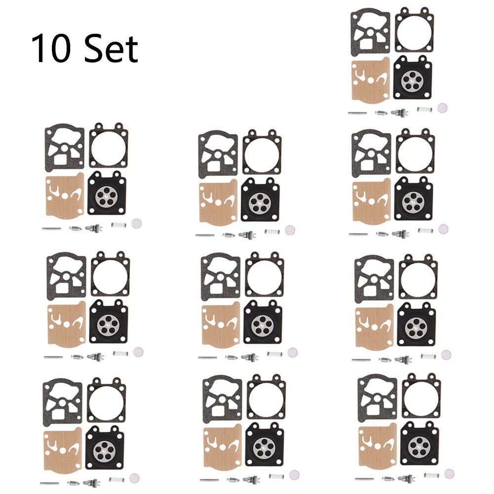 Set of 10 Carburetor Diaphragm Kit for Chainsaw 38/45/52/58 4500 5200 5800