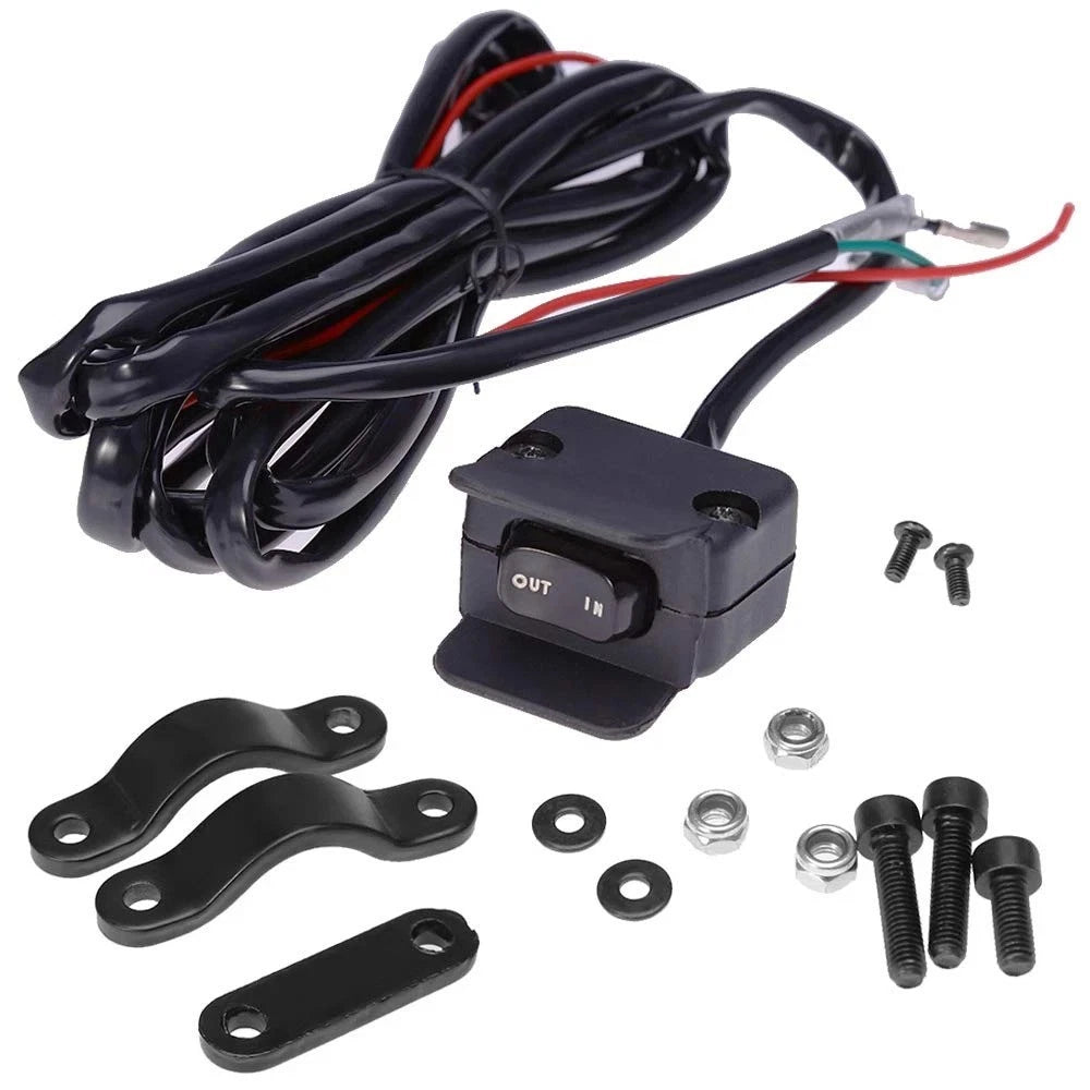 12V Winch Thumb Switch Rocker Style with Mounting Bracket for Outdoor Use