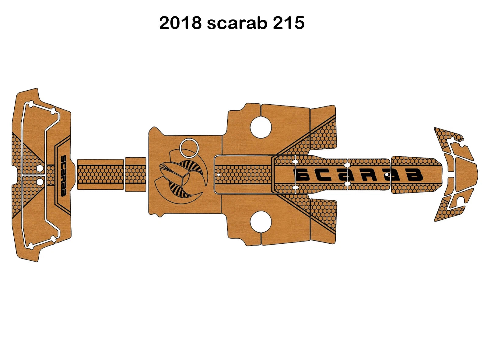 EVA Foam Teak Deck Flooring Mat for Scarab 215 (2018)