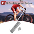 Bicycle Spokes Front Wheel Set for 12G 251mm Steel Galvanized Silver (36)